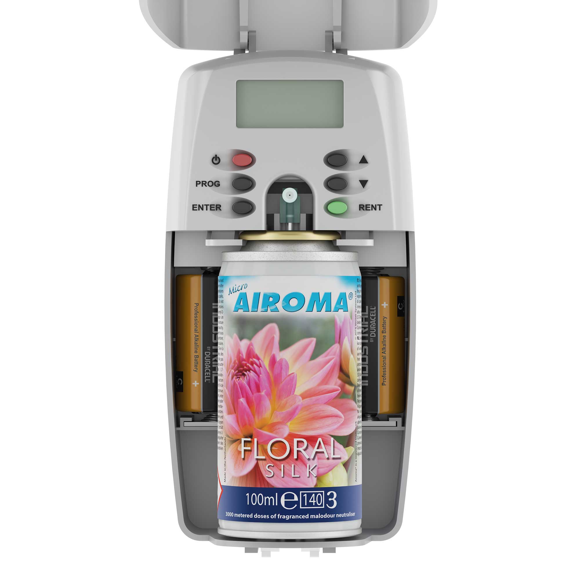 Micro Airoma Dispenser Open with EMEA refill