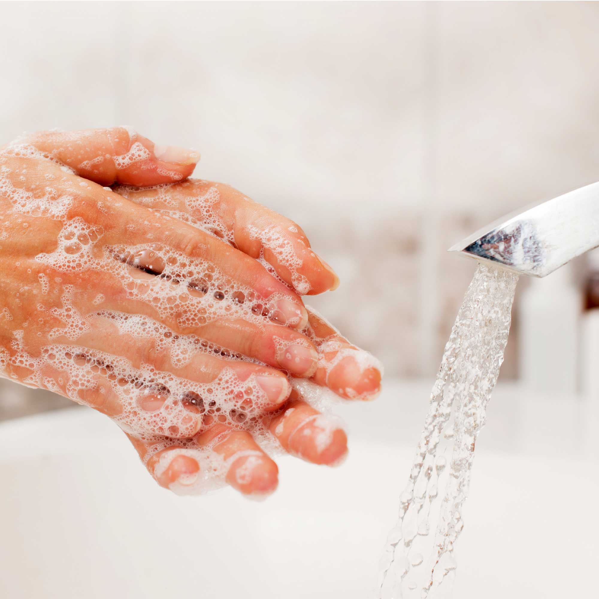 EZ-SAN® Soap Dispenser - Soapy Hands - hygiene industry